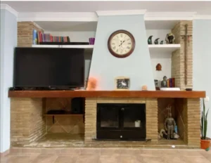 salon con chimenea